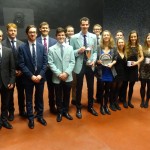 The 2017 winning squad from Cambridge -- with trophies